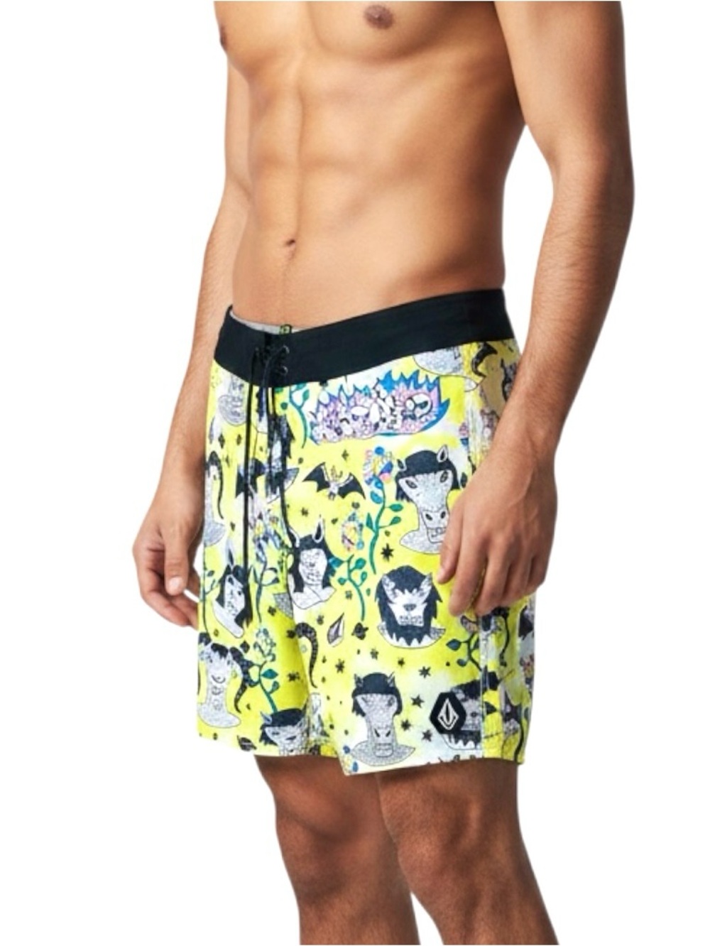 Volcom Surf Vitals Ozzy Stoney Board Shorts Yellow-Multicolor Sz 29